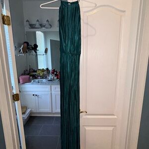Boohoo Teal Pleated Dress